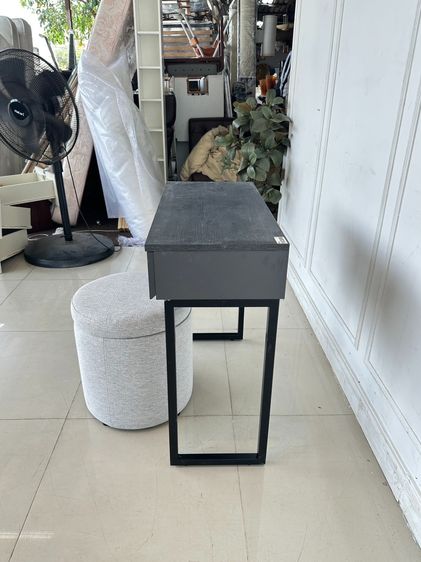 โต๊ะเครื่องแป้ง (ใหญ่) ท็อปสีเทา โครงขาเหล็กสีดำ พร้อมสตูล รูปที่ 4