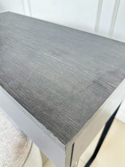 โต๊ะเครื่องแป้ง (ใหญ่) ท็อปสีเทา โครงขาเหล็กสีดำ พร้อมสตูล รูปที่ 6