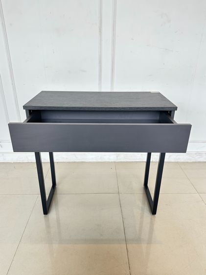 โต๊ะเครื่องแป้ง (ใหญ่) ท็อปสีเทา โครงขาเหล็กสีดำ พร้อมสตูล รูปที่ 7