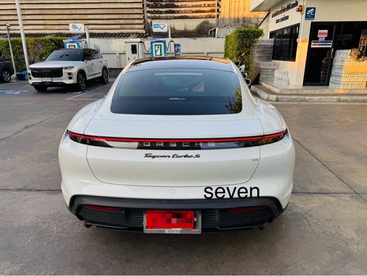 Porsche Taycan 2021 Turbo S 4WD Sedan ไฟฟ้า ไม่ติดแก๊ส เกียร์อัตโนมัติ ขาว รูปที่ 2