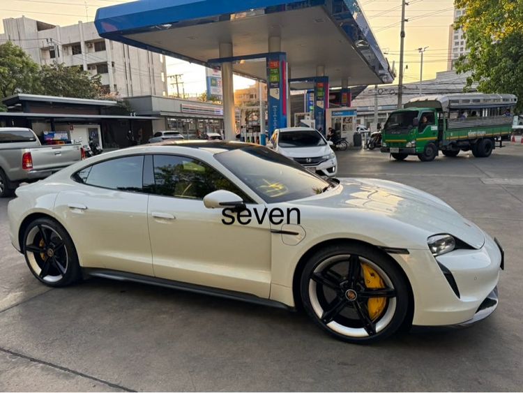 Porsche Taycan 2021 Turbo S 4WD Sedan ไฟฟ้า ไม่ติดแก๊ส เกียร์อัตโนมัติ ขาว รูปที่ 3