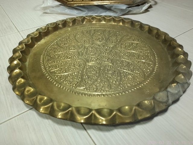 ถาดทองเหลือง วงกลม  รูปที่ 2