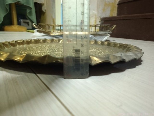 ถาดทองเหลือง วงกลม  รูปที่ 3