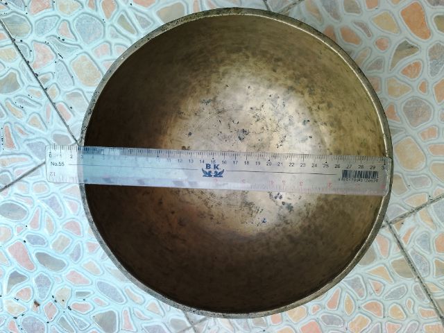 ขันลงหินหรือขันทองเหลืองโบราณ ขนาด11นิ้ว