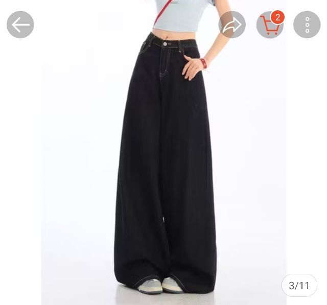 XXL กางเกงขาวยาวสีดำ กับข้าว เอว31"