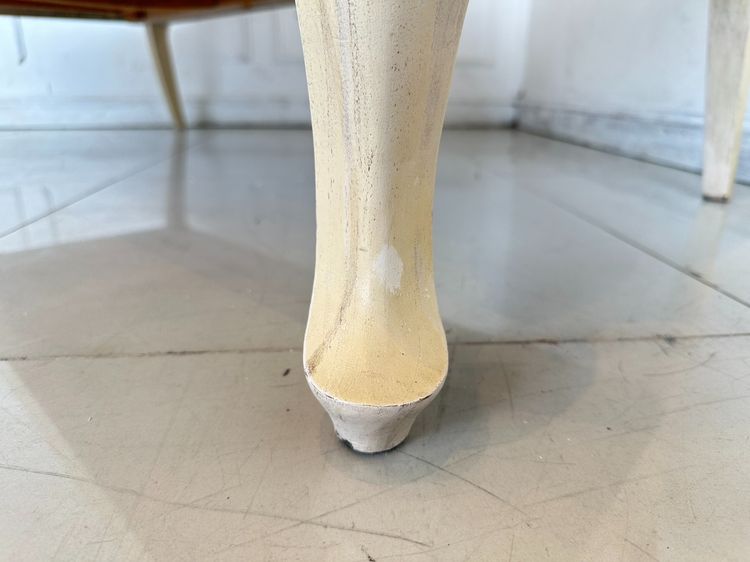 โซฟา 2 ที่นั่ง สไตล์วินเทจ เบาะผ้าลายดอกไม้สีน้ำตาล รูปที่ 9