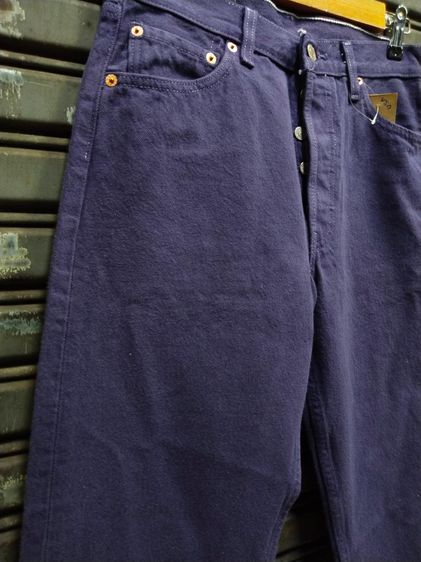 Levi's 501 Jeans Vintage 90s. Made In USA. Color Denim Jeans Pants deadstock  รูปที่ 9