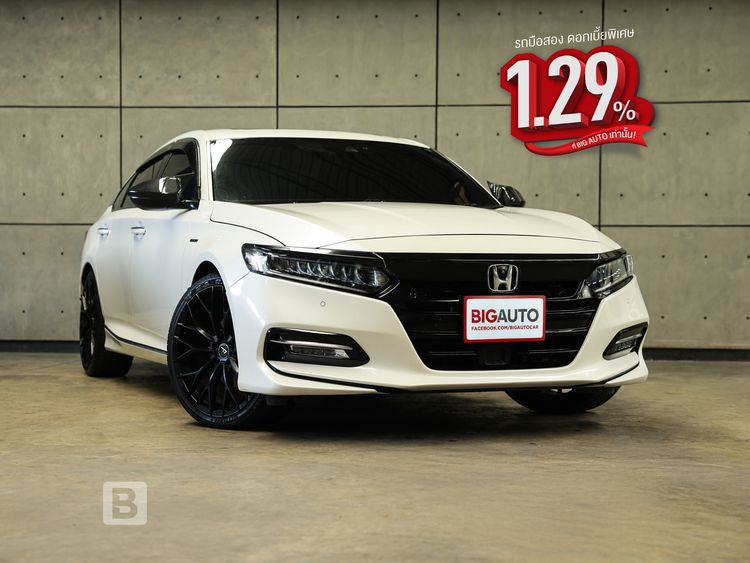 Honda Accord 2020 2.0 Hybrid Tech Sedan ไฮบริด ไม่ติดแก๊ส เกียร์อัตโนมัติ ขาว