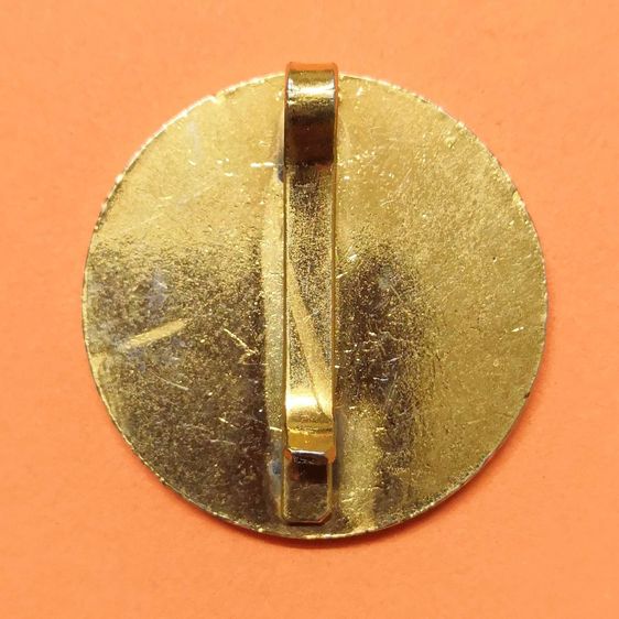 แหนบ พระร่วงโรจนฤทธิ์ ที่ระลึกบูรณะองค์พระปฐมเจดีย์ พศ 2518 เหรียญกะไหล่ทองลงยา ขนาด 3.1 เซน รูปที่ 2