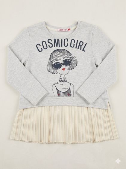 เสื้อเด็กผญ . Ovo pretty สีครีมไซค์4