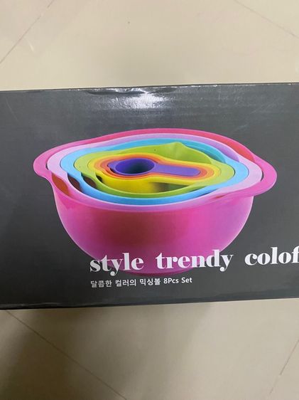 ชุดเซ็ตชามผสมอาหาร สีรุ้ง 8 ชิ้น รูปที่ 6