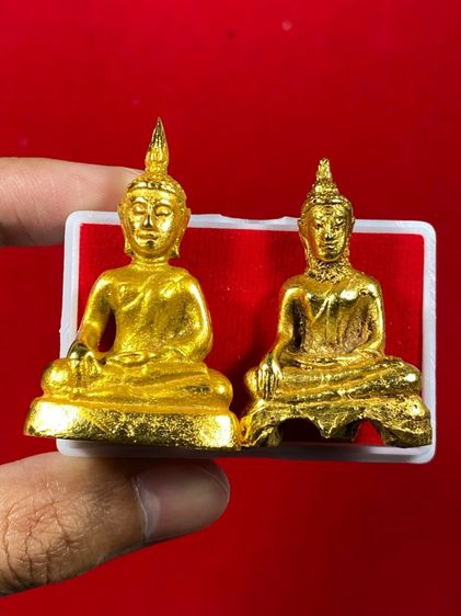 👑ปล่อยคู่ พระเนื้อเปียกทอง พระพุทธรูปปางสมาธิ กรุเก่าอยุธยา พระกำแพงสามขา พระสภาพสวยมาก พระสวยสมบูรณ์