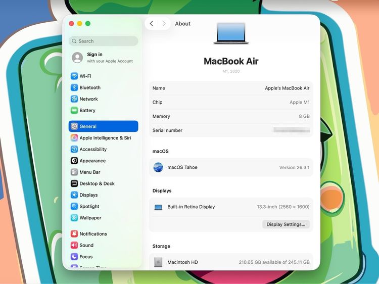 MacBook Air 13-inch M1,2020 Ram8GB SSD256GB SpaceGray รูปที่ 13