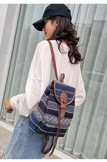 กระเป๋าเป้แต่งหนังแบรนด์​ญี่ปุ่น​ มือ​ 2​  รูปที่ 4