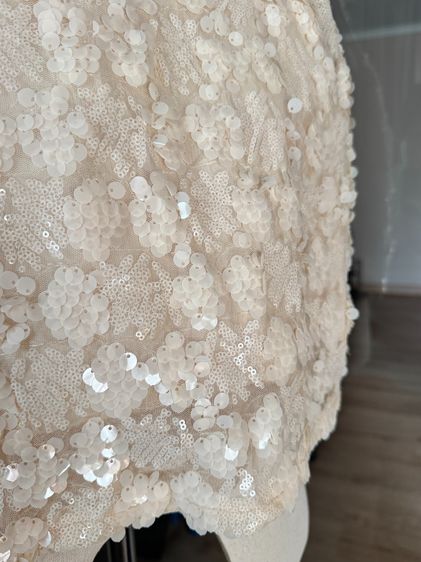 สายเดี่ยวปักเลื่อม Top Sling Double Layers Sequin In Beige รูปที่ 6