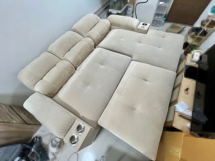 โซฟา มือสอง ผ้าฮอยแลนด์ สีครีม รูปที่ 2