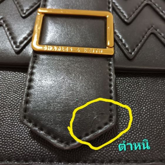 Charles and Keith กระเป๋าสะพายข้าง มือสอง สีดำ รูปที่ 3