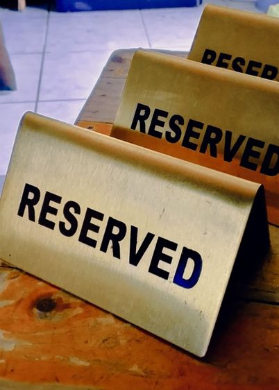 ป้ายจองโต๊ะ Vip Reserved  รูปที่ 2