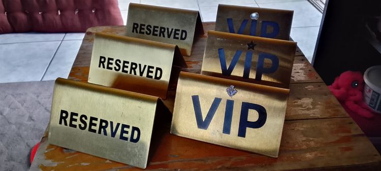 ป้ายจองโต๊ะ Vip Reserved  รูปที่ 3