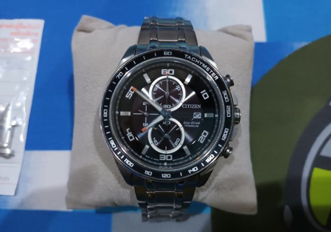 ดำ ขาย citizen eco-drive super titanium 