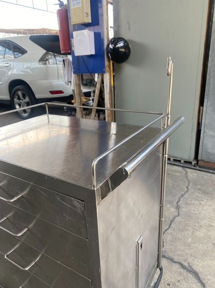 ชั้นแสตนเลส 4ชั้น No.304 อย่างดี หนา มีล้อเข็น รูปที่ 6