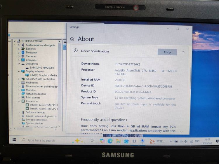 Samsung เครื่องเล็ก  ใช้พิมพ์งาน ดูหนังฟังเพลง  รูปที่ 8