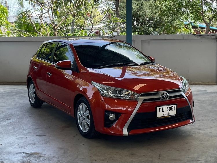 Toyota Yaris 2014 1.2 G Sedan เบนซิน ไม่ติดแก๊ส เกียร์อัตโนมัติ ส้ม รูปที่ 3
