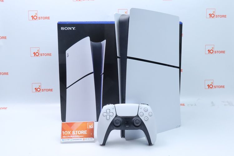 PS5 Slim Digital Edition เครื่องใช้งานได้ปกติ จอยใช้งานได้ดีทุกปุ่ม อุปกรณ์ครบพร้อมเล่น