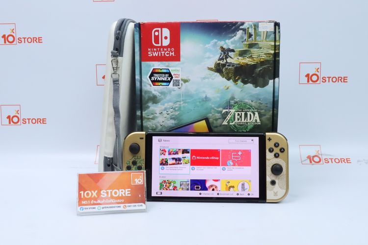 Nintendo Switch OLED Zelda Edition เครื่องใช้งานได้ปกติทุกอย่าง สภาพสวย จอยใช้ได้ทุกปุ่ม อุปกรณ์ครบ