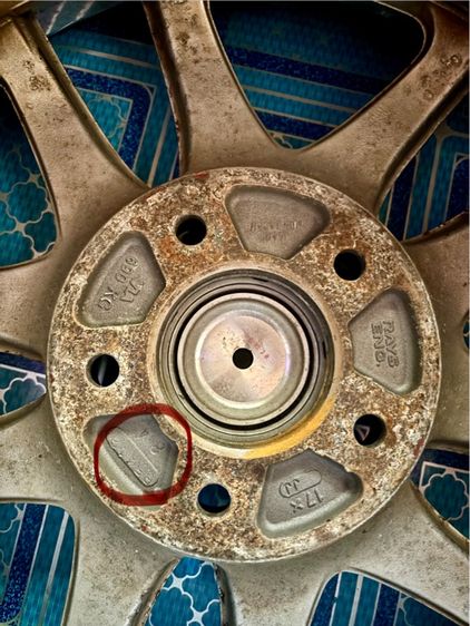 RAYS VOLK RACING GT-V ขนาด 17 นิ้ว จำนวน 4 วง (PCD 114.3, 5 รู, ผลิตในญี่ปุ่น รูปที่ 9