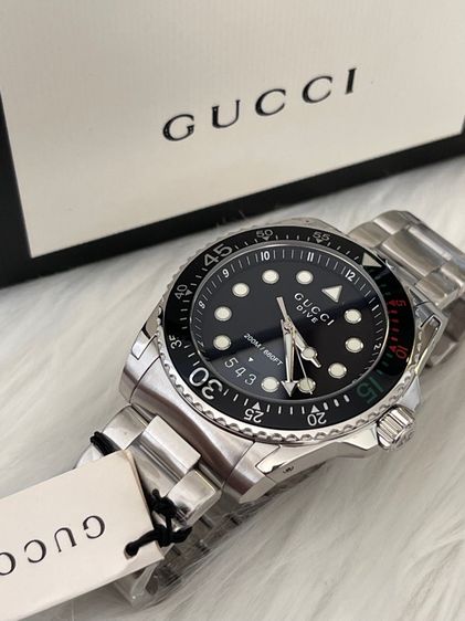 GUCCI Dive Snake XL Swiss 45 mm Stainless Steel Black Dial Men’s 's Quartz Watch YA136208A รูปที่ 5