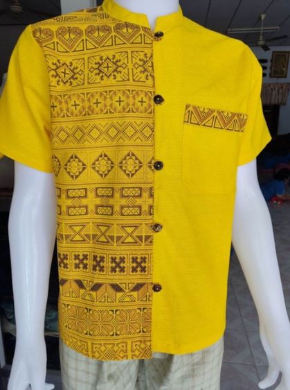 เสื้อเชิ้ตแขนสั้นพิมพ์ลาย เสื้อพื้นเมืองใส่ออกงานสำหรับผู้ชาย S-4xl รูปที่ 6