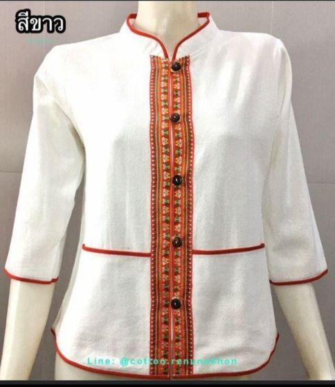 เสื้อผ้าฝ้ายแขนสามส่วนพิมพ์ลาย เสื้อพื้นเมืองใส่ออกงานผู้หญิง S-3xl รูปที่ 12