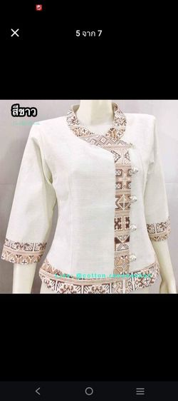 เสื้อเชิ้ตและเสื้อผู้หญิง เสื้อผ้าฝ้ายแขนสามส่วนพิมพ์ลาย เสื้อพื้นเมืองใส่ออกงานผู้หญิง S-3xl