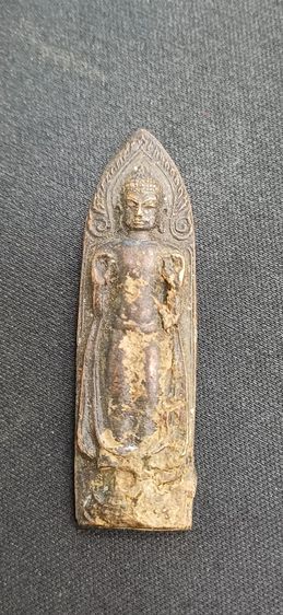 พระปางห้ามสมุทร พระร่วง วัดเขามัน จังหวัดสระบุรี ปี 2517 เนื้อทองแดงรมดำ