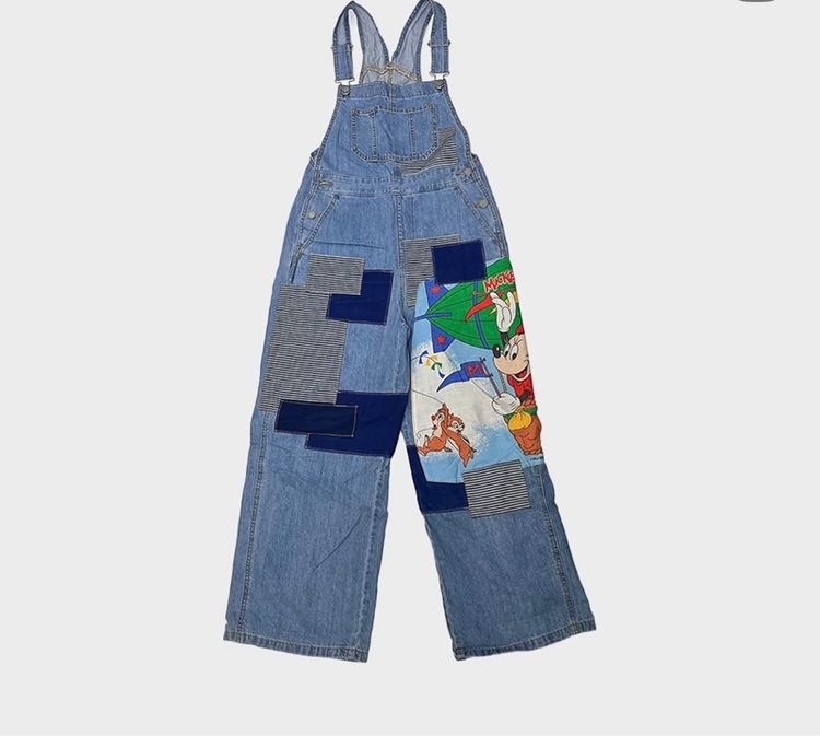 Mickey Patchwork Overalls - Jeans