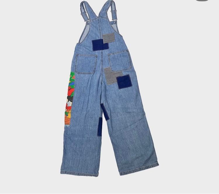 Mickey Patchwork Overalls - Jeans รูปที่ 2