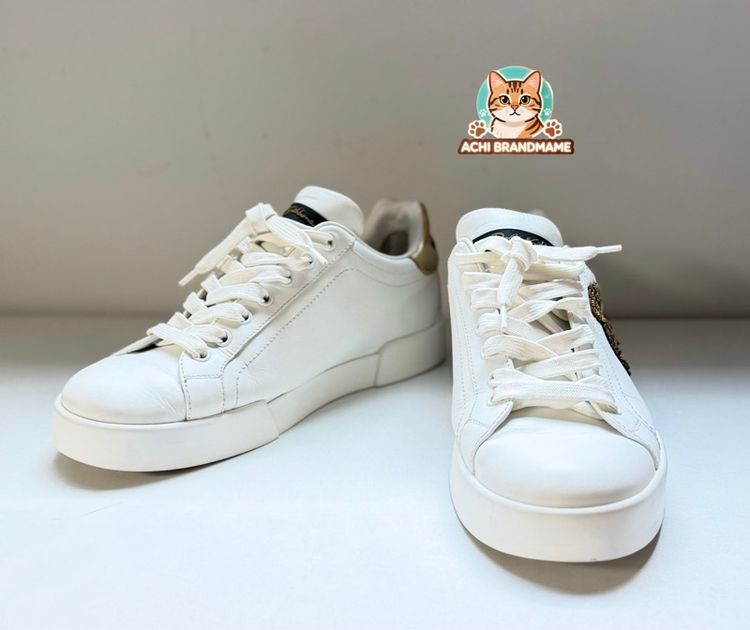 ขาว หนัง PU UK 5.5 | EU 38 2/3 | US 6 Dc Shoes รองเท้าผ้าใบDolceandGabbanaของแท้มือสอง