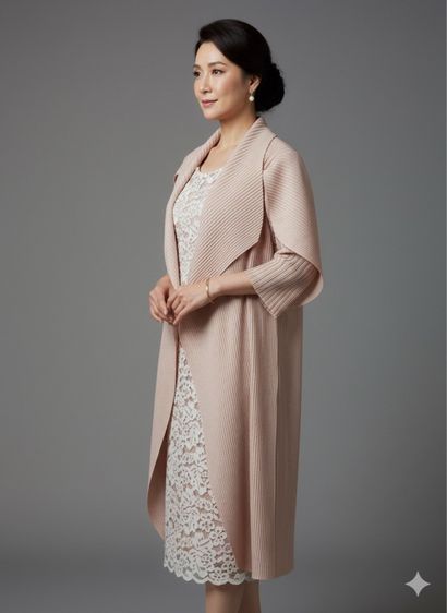 เดรสหรูออกงาน พรีดอิตาลีทั้งตัว หน้า-หลัง ด้านในเป็นลูกไม้หรู ใส่ออกงานสวยมาก รูปที่ 2