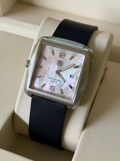 TAG HEUER Professional Sports Golf Watch Tiger Woods WAE1110 Titanium Mother of Pearl  รูปที่ 4