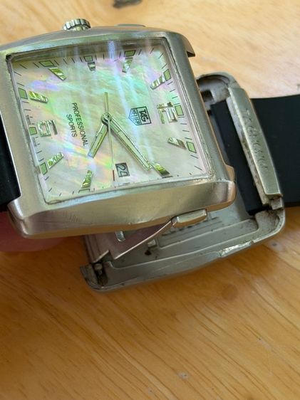 TAG HEUER Professional Sports Golf Watch Tiger Woods WAE1110 Titanium Mother of Pearl  รูปที่ 12