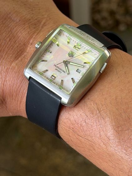 TAG HEUER Professional Sports Golf Watch Tiger Woods WAE1110 Titanium Mother of Pearl  รูปที่ 14