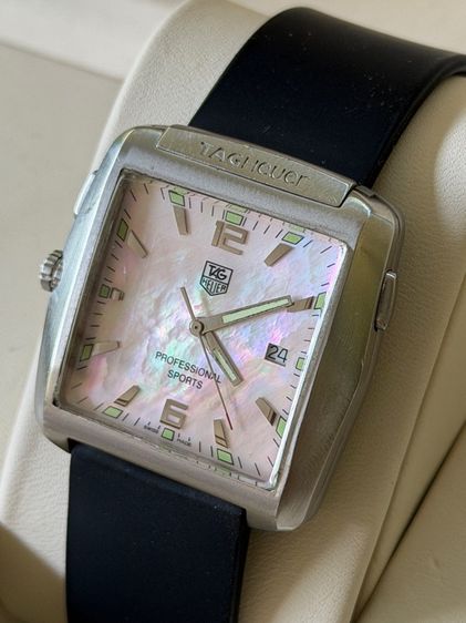 TAG HEUER Professional Sports Golf Watch Tiger Woods WAE1110 Titanium Mother of Pearl  รูปที่ 5
