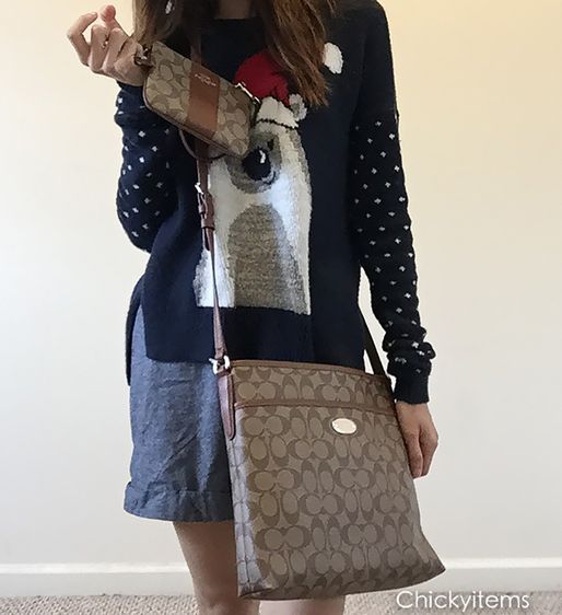 💟 กระเป๋าสะพาย COACH ของแท้ รูปที่ 9