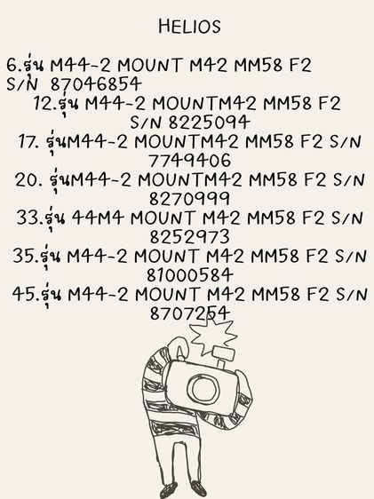 6 เลนส์ Helios 44-2 58mm f2 87046854 รูปที่ 5