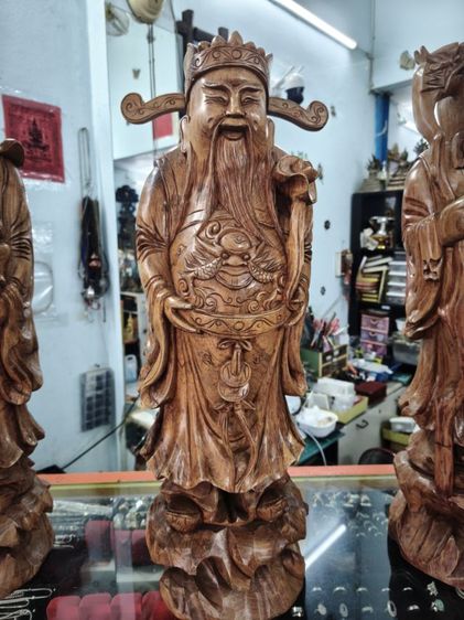 ฮกลกซิ่วไม้แกะสูง 23 นิ้วของเก่ามากกว่า 40 ปี รูปที่ 3