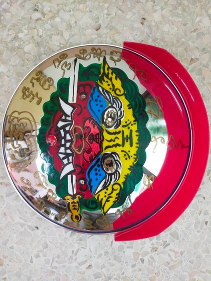 สิงโตคาบดาบ กระจกนูน 12นิ้ว เป็นสัญลักษณ์ของอำนาจและการปกป้อง หรือขับไล่พลังงานลบสิ่งชั่วร้ายและสิ่งไม่ดีไม่ให้เข้าบ้าน รูปที่ 12