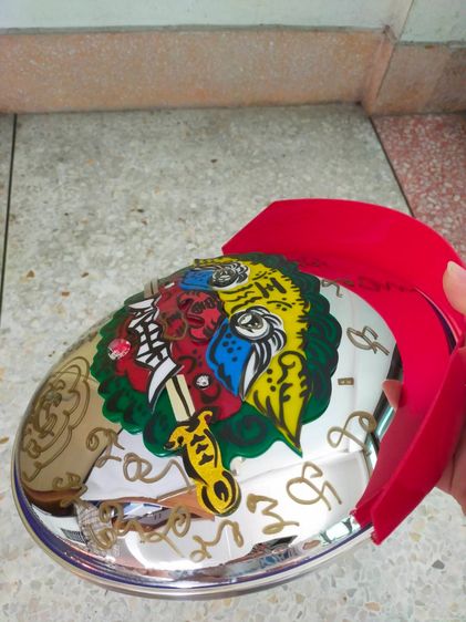 กระจกนูนสิงโตคาบดาบ 12 นิ้ว เป็นสัญลักษณ์ของอำนาจและการปกป้อง หรือขับไล่พลังงานลบสิ่งชั่วร้ายและสิ่งไม่ดีไม่ให้เข้าบ้าน รูปที่ 9