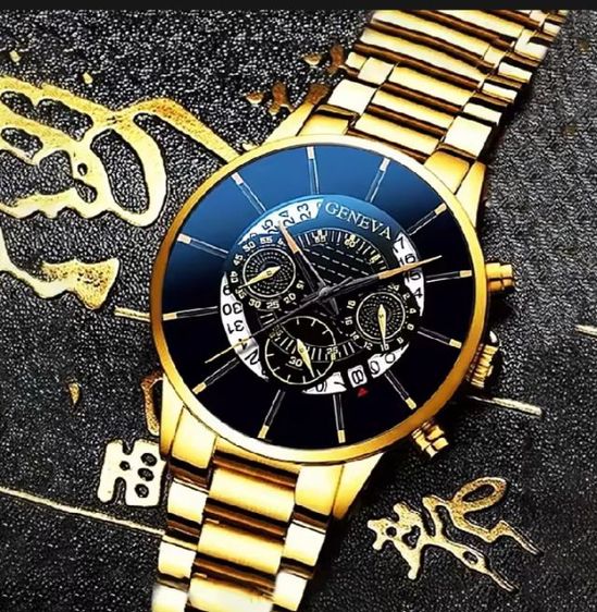 นาฬิกากลไกอัตโนมัติของ DEUKIO นาฬิกาควอตซ์ผู้ชายกันน้ำปฏิทินคู่แบบเรียบง่ายสำหรับธุรกิจ รูปที่ 3