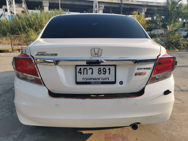 Honda Brio 2015 1.2 Amaze S Sedan เบนซิน ไม่ติดแก๊ส เกียร์อัตโนมัติ ขาว รูปที่ 4